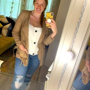 Khaki Hooded Sweater